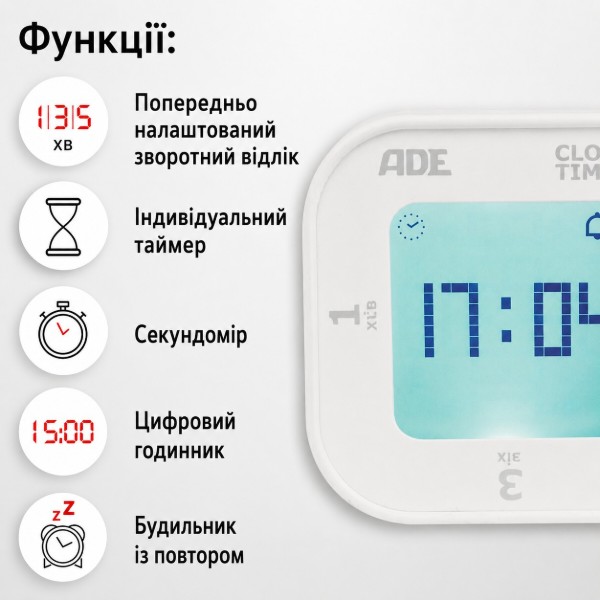 Фото - Кухонный таймер цифровой ADE TD1902